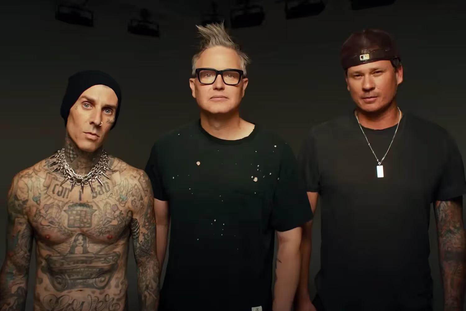 Blink-182 on the dark background