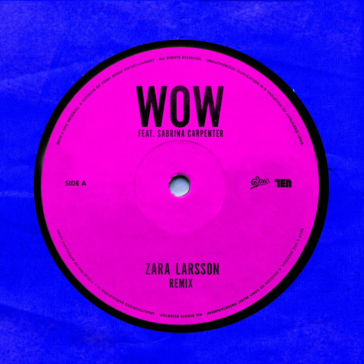 Zara Larsson "Wow" cover art
