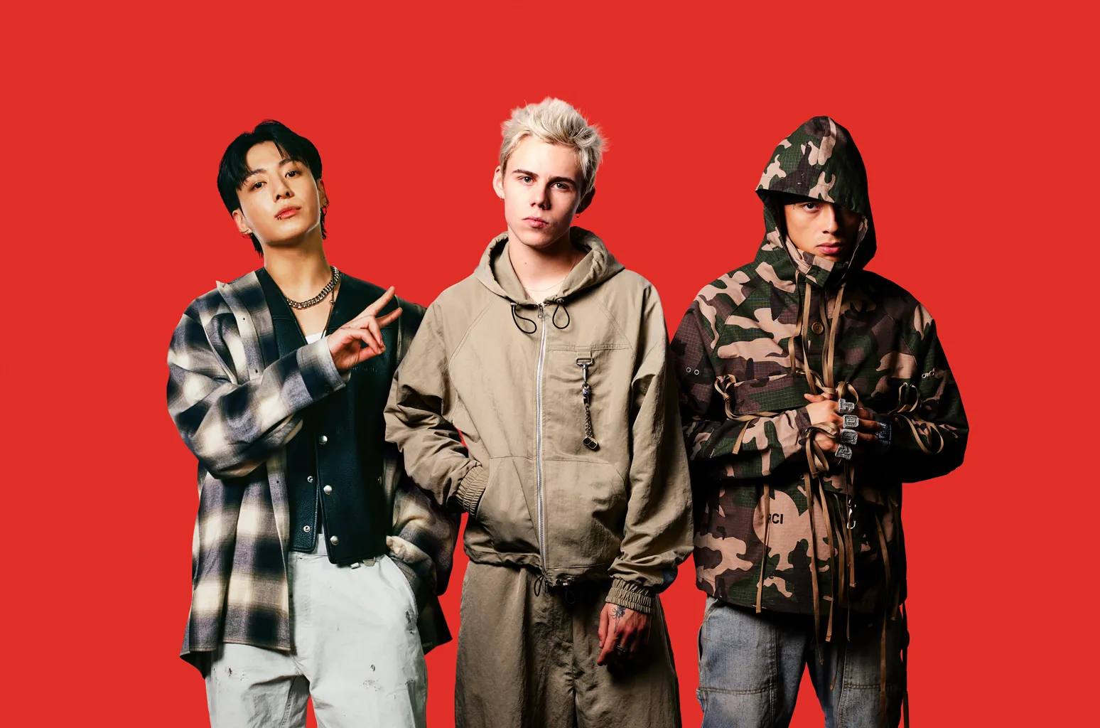 The Kid LAROI, Jung Kook, and Central Cee for Too Much