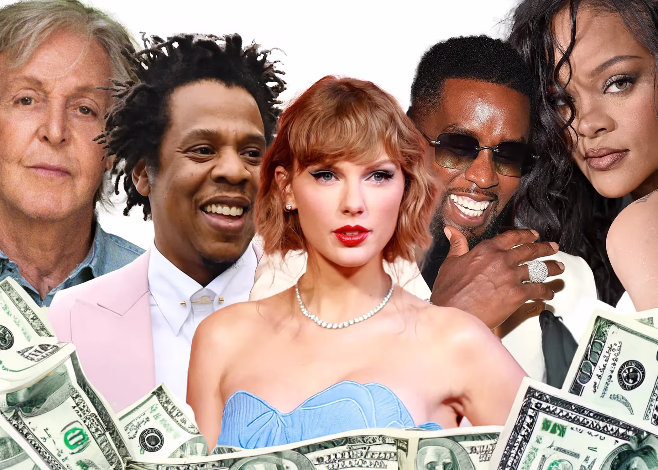 Paul McCartney, Jay Z, Taylor Swift, Sean 'Diddy' Combs, Rihanna