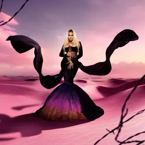 Nicki Minaj on the alternative album cover for 'Pink Friday 2', now heading for World Tour