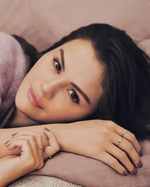 Selena Gomez for Rare Beauty's newest "Comfort line' available December 19.