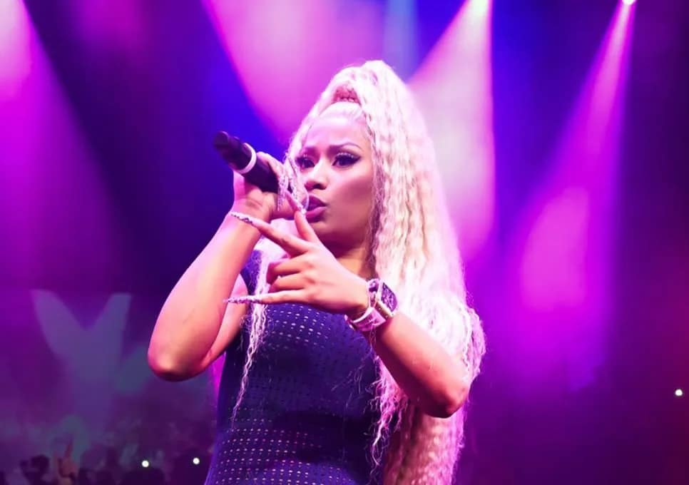 Nicki Minaj performs on the stage of E11EVEN, Miami, NYE 2023-2024