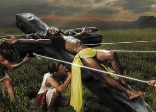 Lil Nas X pada sampul album terlukis sebagai Yesus Kristus untuk single mendatangnya, J Christ, yang dijadwalkan dirilis pada 12 Januari