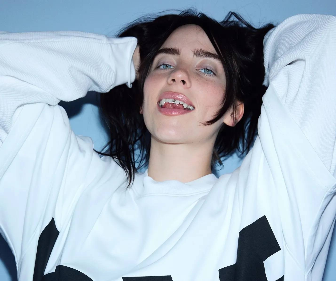 Billie Eilish posing for Interview Magazine, 2024