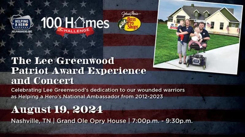 Lee Greenwood, Helping A Hero, The 100 Homes Challenge
