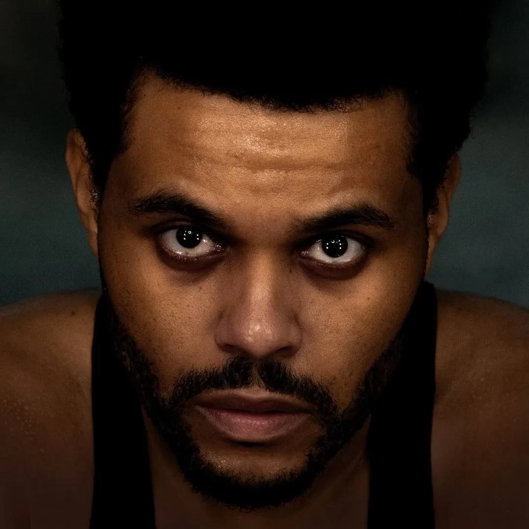 The Weeknd, 'hurry up tomorrow' cover art. The-weeknd-starring-at-you