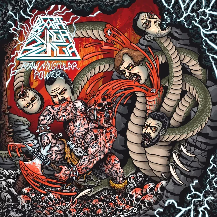 Death By Unga Bunga, 'Raw Muscular Power' album cover art
