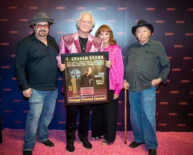 Pictured L-R: Billy Lawson, T. Graham Brown, Sheila Brown, Dan Penn.