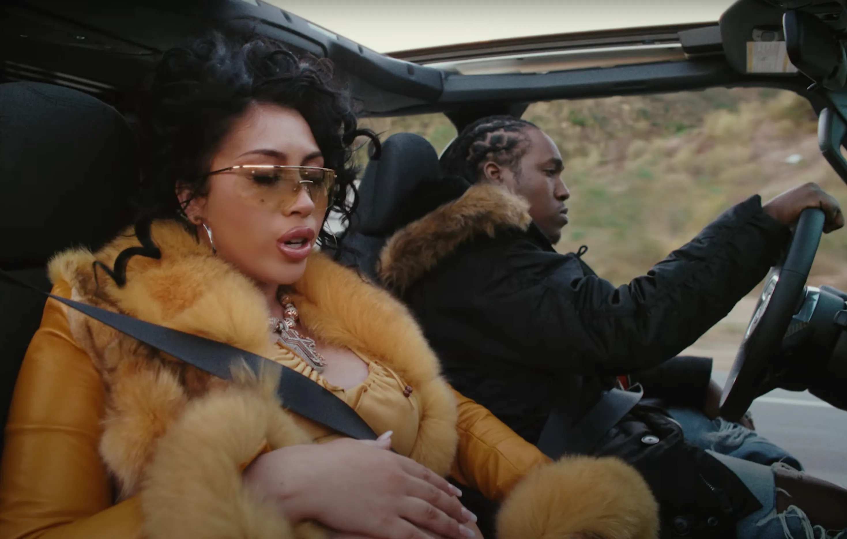 Don Toliver and Kali Uchis in a music video "Diosa"