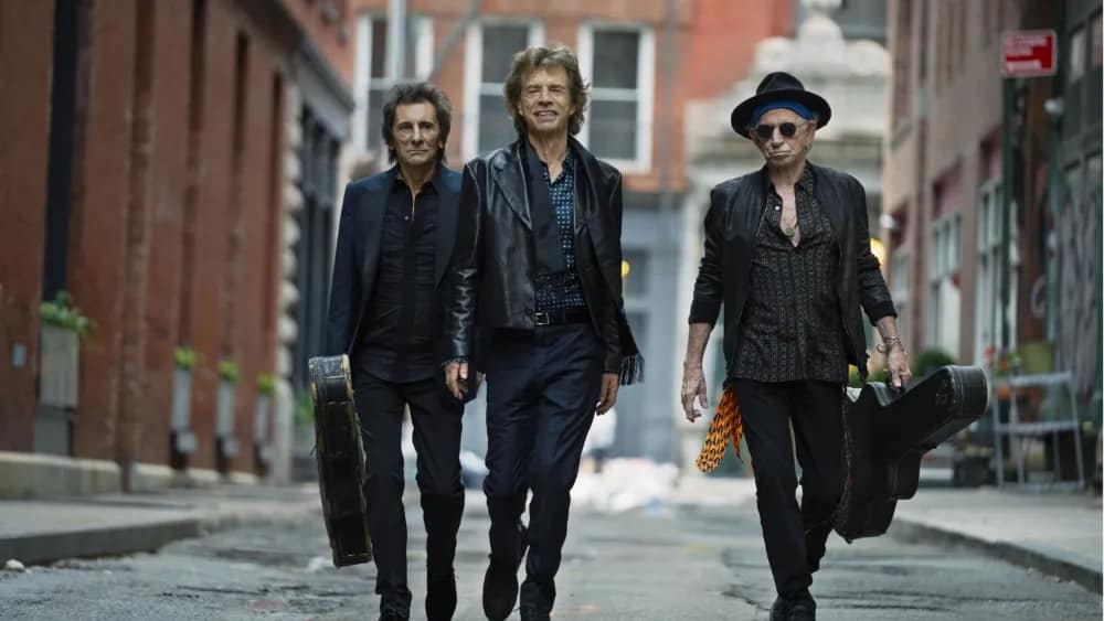 Rolling Stones confidently walking on the street