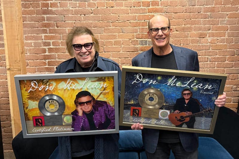 Don McLean receives RIAA Gold and Platinum certifications for 'Vincent.