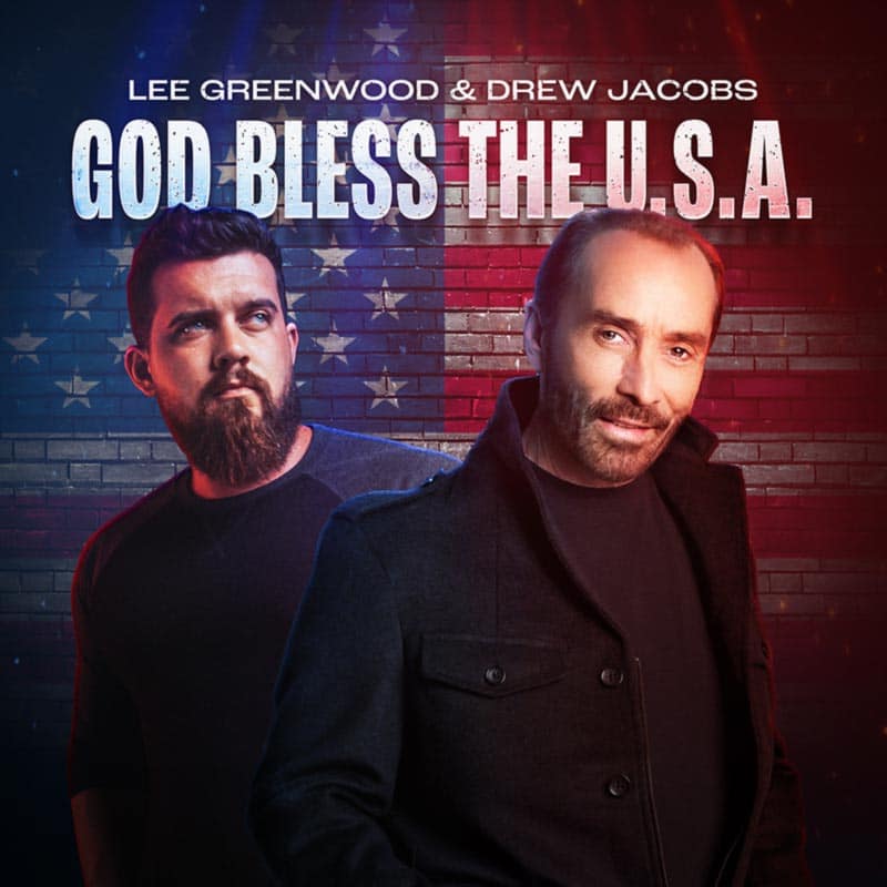 Lee Greenwood and Drew Jacobs for the '2025 american spirit tour' official poster