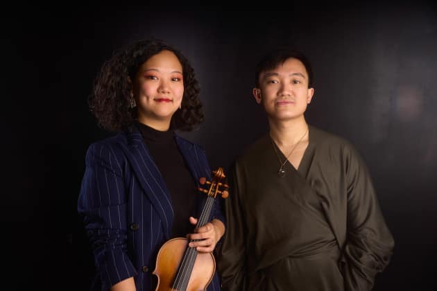 Katherine Kyu Hyeon Lim and Joey Chang, 'muzosynth orchestra' cover art, photo by Jesse L. Kearse IV