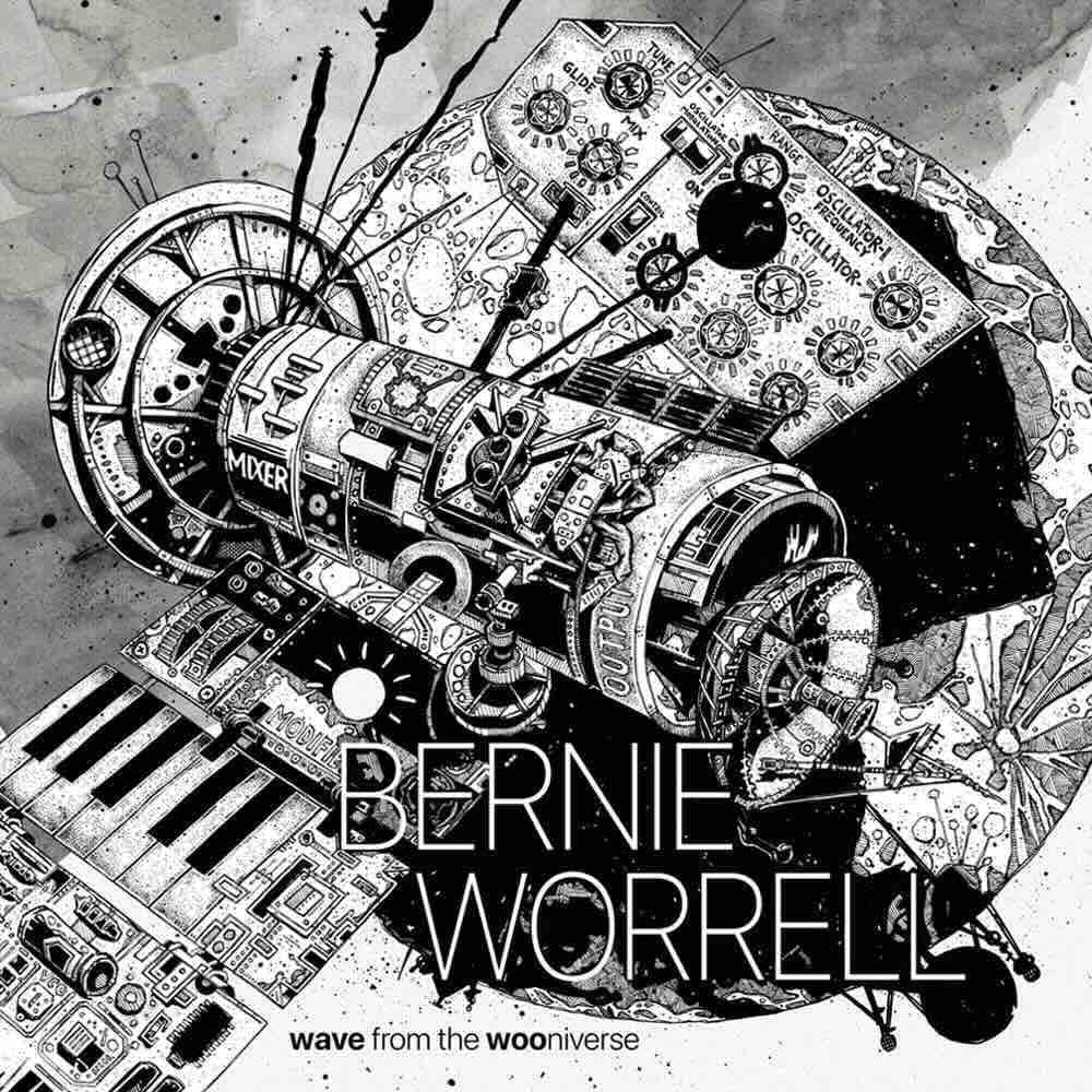 Bernie Worrell, 'wave from the wooniverse', album cover art, produced by Evan Taylor