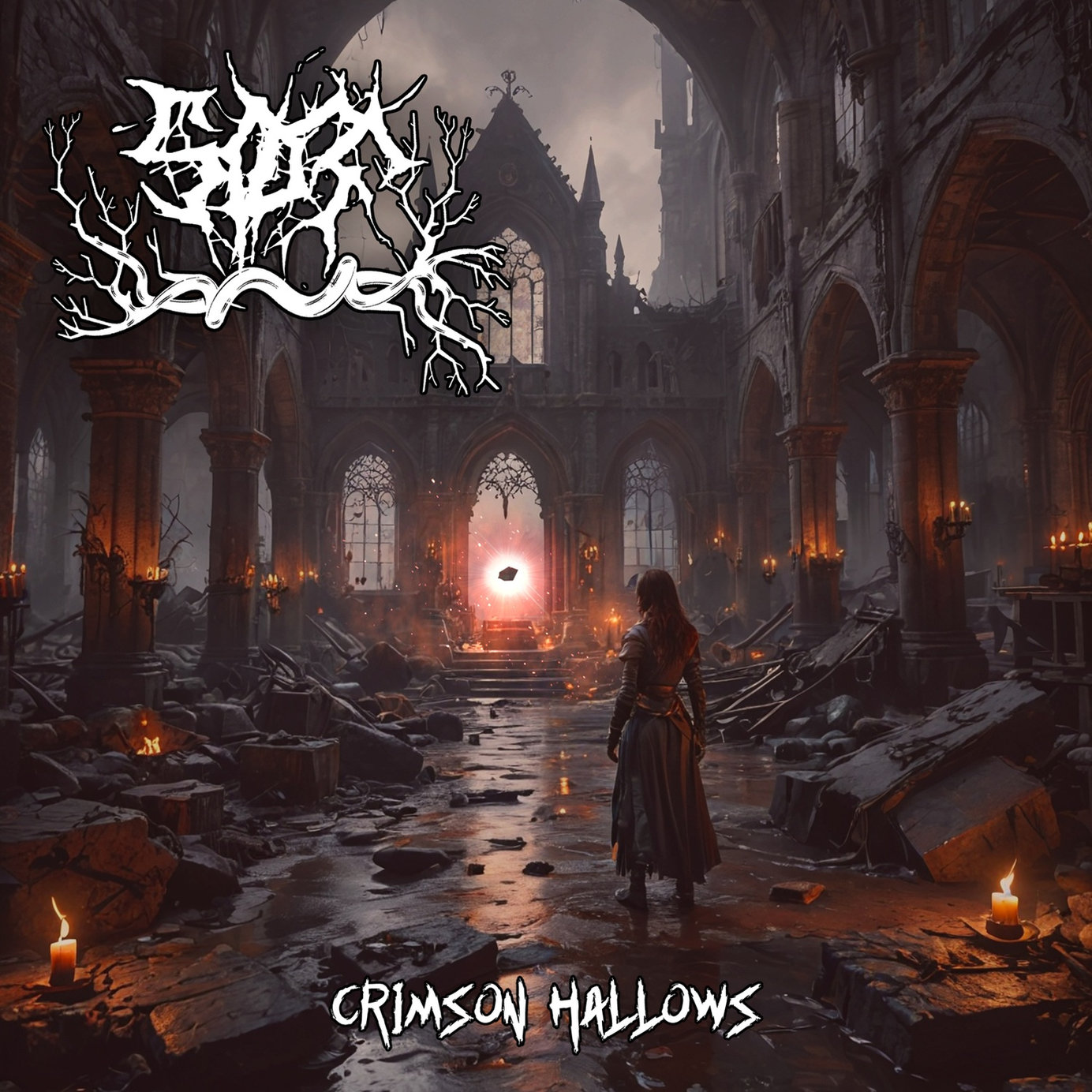 Screams of Tranquility, "Crimson Hallows", single cover art