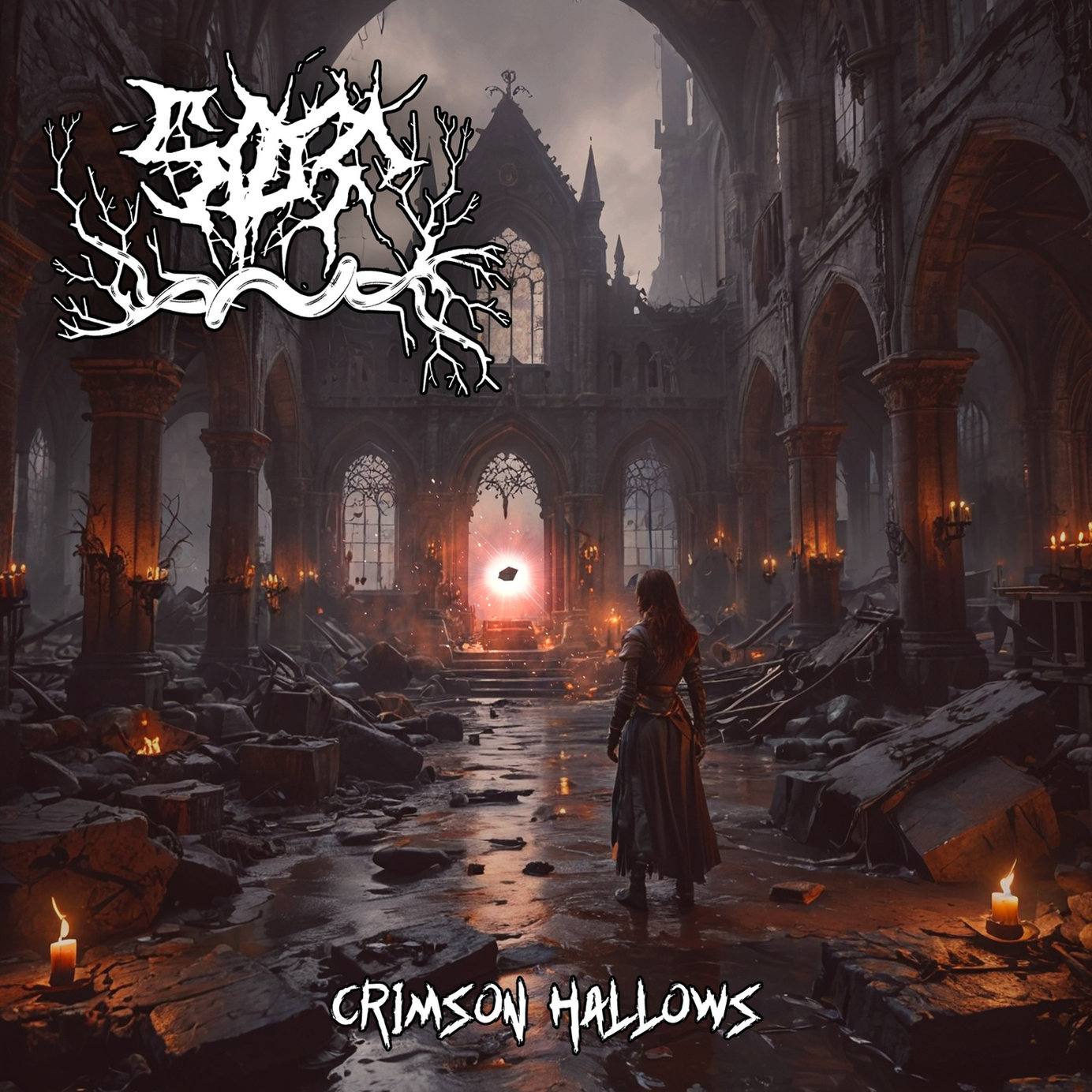 Screams of Tranquility, "Crimson Hallows", single cover art