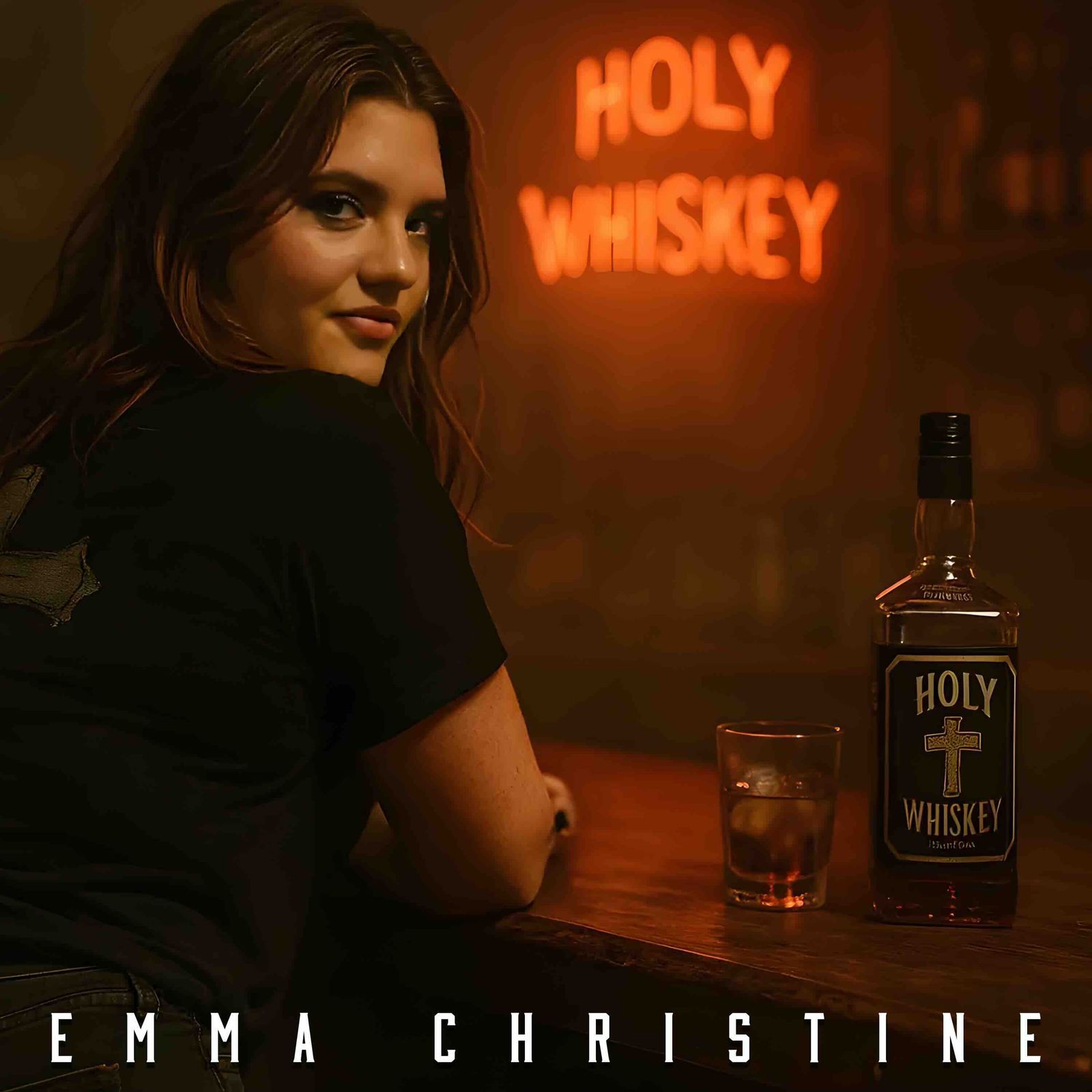Emma Christine, "Holy Whiskey" single cover art