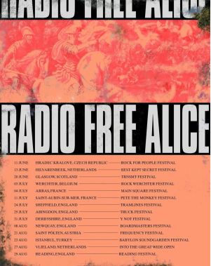 Radio Free Alice – UK/EU tour poster